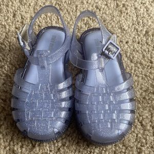 Mini Melissa closed toe clear jelly sandal size 8